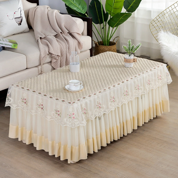 Simple Fabric Lace Rectangular Tablecloth, 75x140cm, 80x130cm, 80x140cm