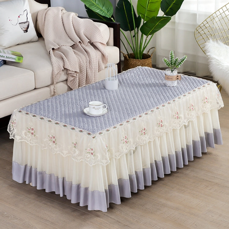 Simple Fabric Lace Rectangular Tablecloth, 75x140cm, 80x130cm, 80x140cm