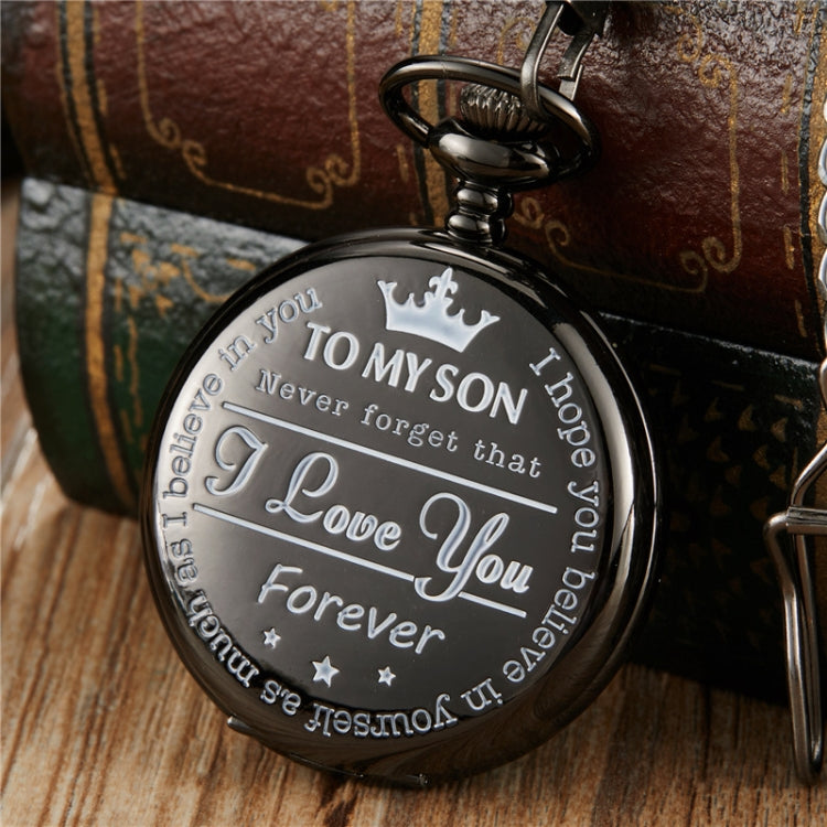 Engraved Vintage Commemorative Quartz Pocket Watch Round Watch, Style