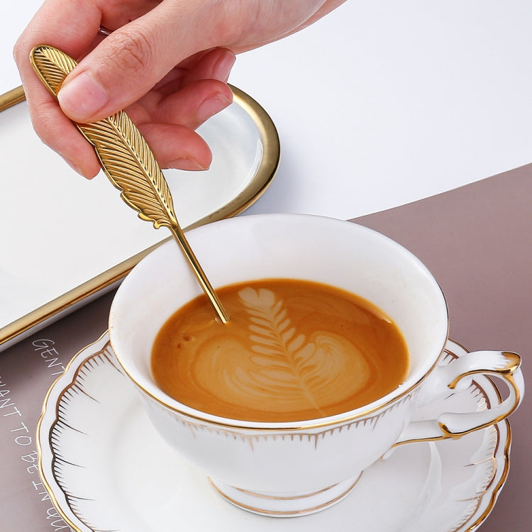 304 Stainless Steel Feather Spoon Fork Literary Tableware,Style:, 3pcs Spoon-True Color, 3pcs Fork-True Color, 3pcs Spoon-Titanium Gold, 3pcs Fork-Titanium Gold, 3pcs Spoon-Dazzle, 3pcs Fork-Dazzle, 2 In 1 True Color -Pink Box, 2 In 1 True Color- Blue ...