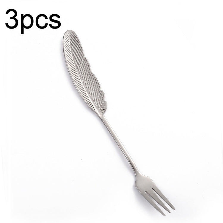 304 Stainless Steel Feather Spoon Fork Literary Tableware,Style:, 3pcs Spoon-True Color, 3pcs Fork-True Color, 3pcs Spoon-Titanium Gold, 3pcs Fork-Titanium Gold, 3pcs Spoon-Dazzle, 3pcs Fork-Dazzle, 2 In 1 True Color -Pink Box, 2 In 1 True Color- Blue ...