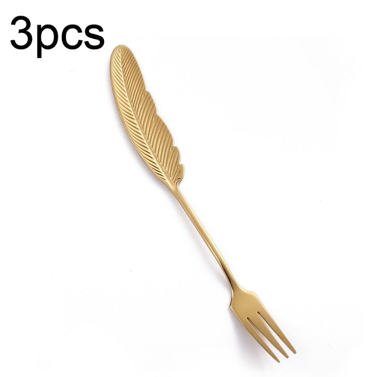 304 Stainless Steel Feather Spoon Fork Literary Tableware,Style:, 3pcs Spoon-True Color, 3pcs Fork-True Color, 3pcs Spoon-Titanium Gold, 3pcs Fork-Titanium Gold, 3pcs Spoon-Dazzle, 3pcs Fork-Dazzle, 2 In 1 True Color -Pink Box, 2 In 1 True Color- Blue ...