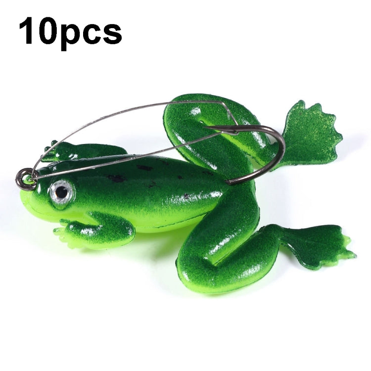 HENGJIA FO100 10pcs Anti-Hanging Bottom Floating Frog Black Fish Fake Bait Thunder Frog Bait, FO100 (Gray Black), FO100 (Dark Green), FO100 (Light Green)