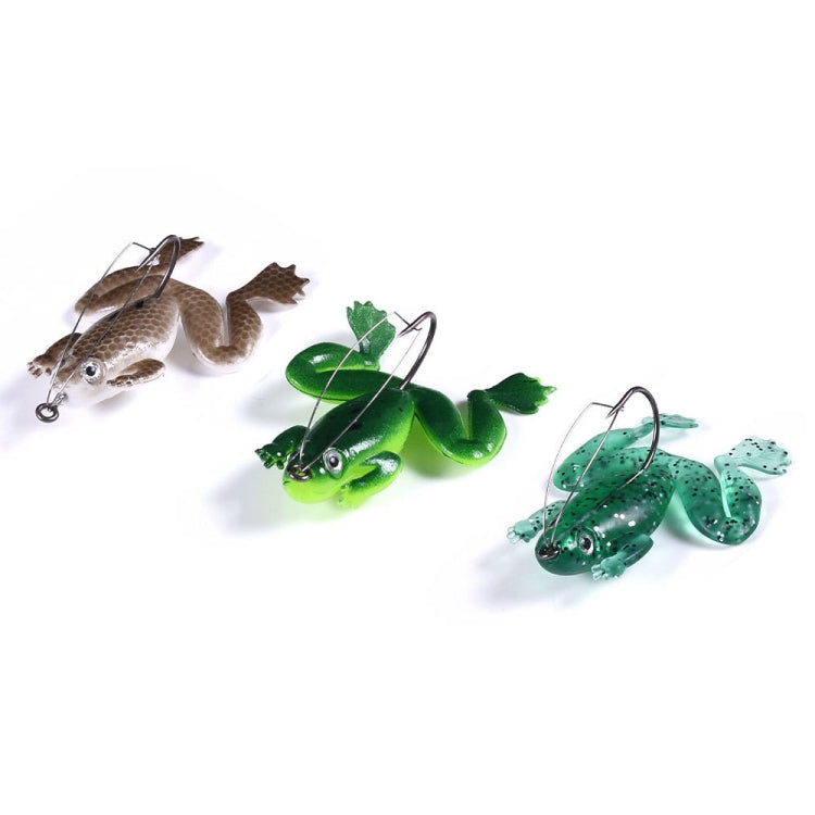 HENGJIA FO100 10pcs Anti-Hanging Bottom Floating Frog Black Fish Fake Bait Thunder Frog Bait, FO100 (Gray Black), FO100 (Dark Green), FO100 (Light Green)