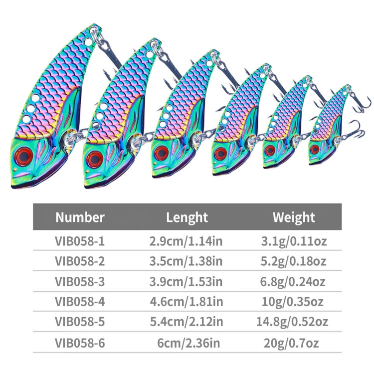 HENGJIA Metal VIB Micro-Bait Sequin Full Swimming Layer Fake Bait