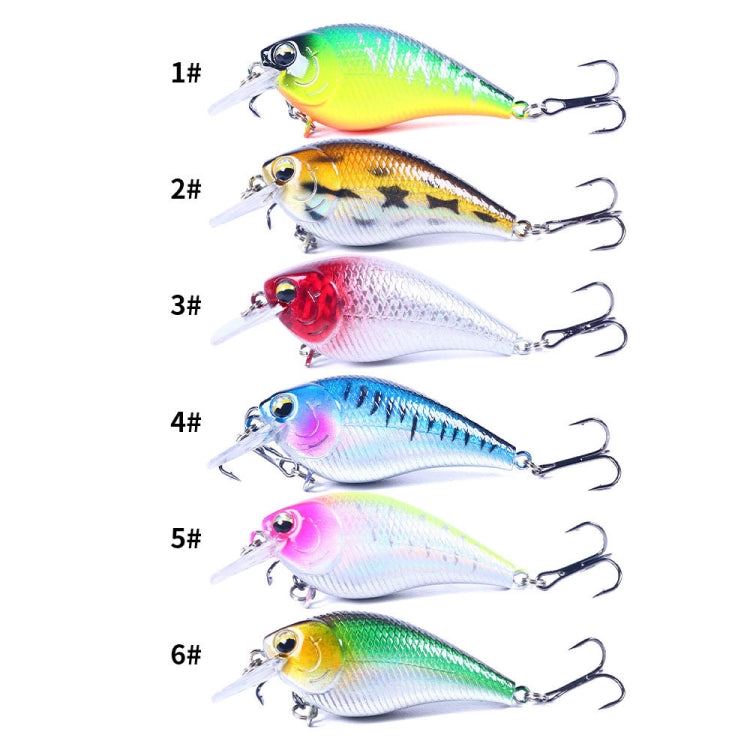 HENGJIA CB060 7cm 9.5g Lure VIB Rock Little Fatty Floating Fake Baits, 1, 2, 3, 4, 5, 6, 6 Colors, 6 Colors Boxed