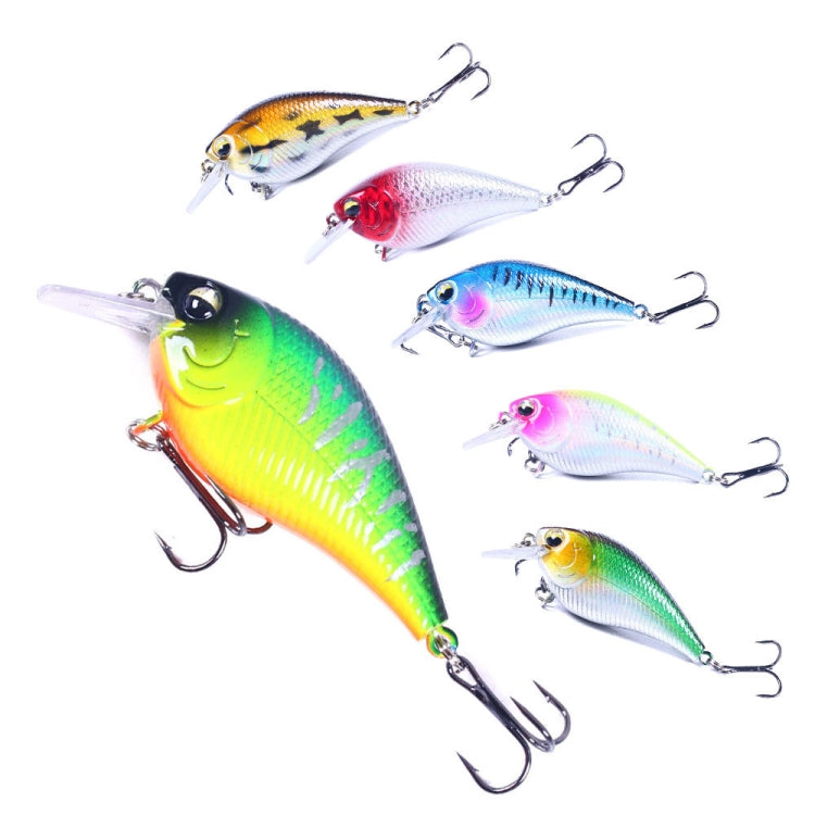 HENGJIA CB060 7cm 9.5g Lure VIB Rock Little Fatty Floating Fake Baits, 1, 2, 3, 4, 5, 6, 6 Colors, 6 Colors Boxed