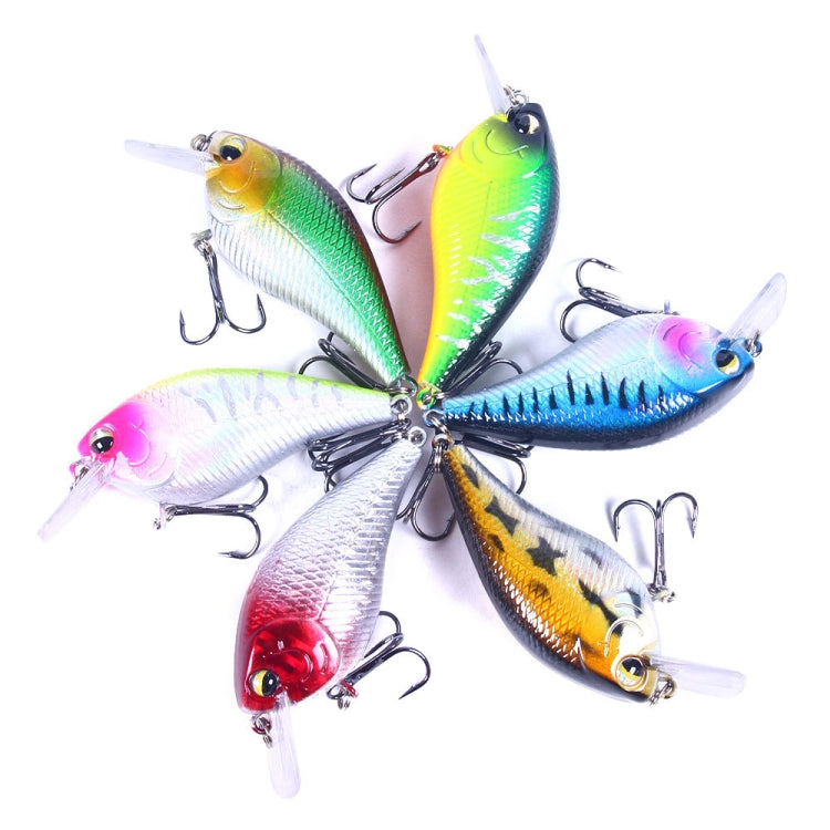 HENGJIA CB060 7cm 9.5g Lure VIB Rock Little Fatty Floating Fake Baits, 1, 2, 3, 4, 5, 6, 6 Colors, 6 Colors Boxed