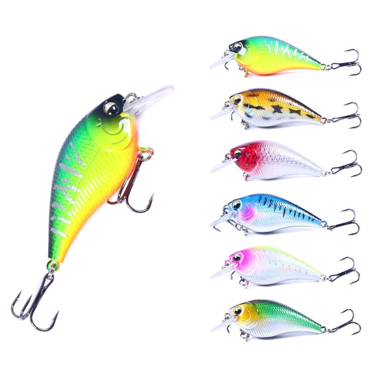 HENGJIA CB060 7cm 9.5g Lure VIB Rock Little Fatty Floating Fake Baits, 1, 2, 3, 4, 5, 6, 6 Colors, 6 Colors Boxed