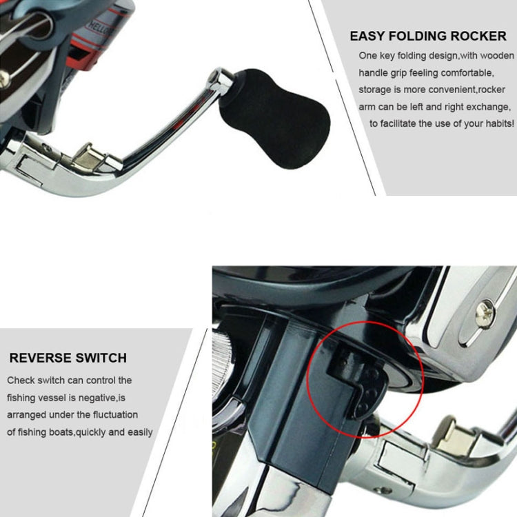 All-Metal Rocker Fishing Wheels Metal Head Fishing Line Spinning Wheel