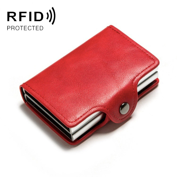 Automatic Pop-up Card Holder Metal Card Box RFID Credit Card Bank Card Box Wallet