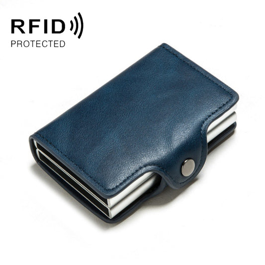 Automatic Pop-up Card Holder Metal Card Box RFID Credit Card Bank Card Box Wallet, GS-AL003 Blue, GS-AL003  Black, GS-AL003 Coffee, GS-AL003 Brown, GS-AL003 Red