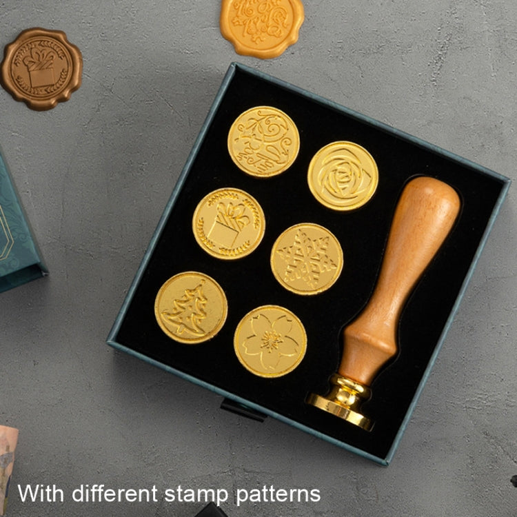 Gift Box Fire Paint Stamp Set Retro Handbook Material Accessories DIY Book Material