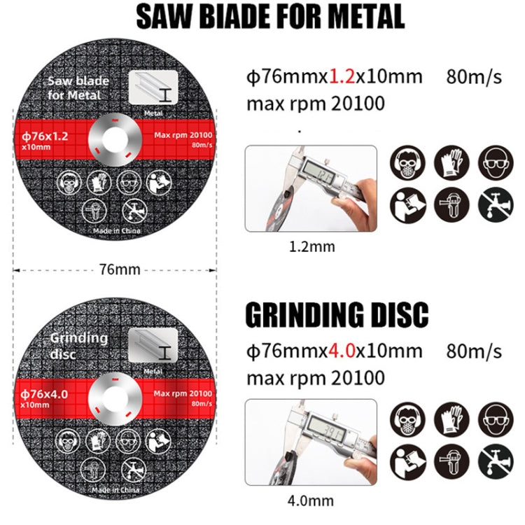 HILDA Grinding Tools Li-Ion Angle Grinder Accessories, Saw Blade, Grinding Disc, Dry Cutting Blade
