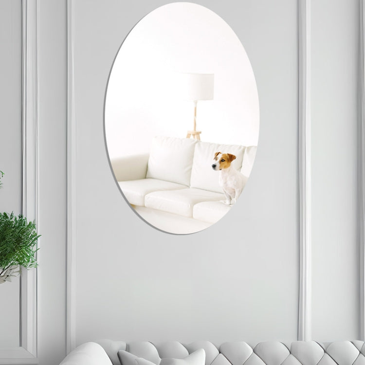 Oval Acrylic Mirror Stereo Wall Stickers Home Decoration Soft Mirror