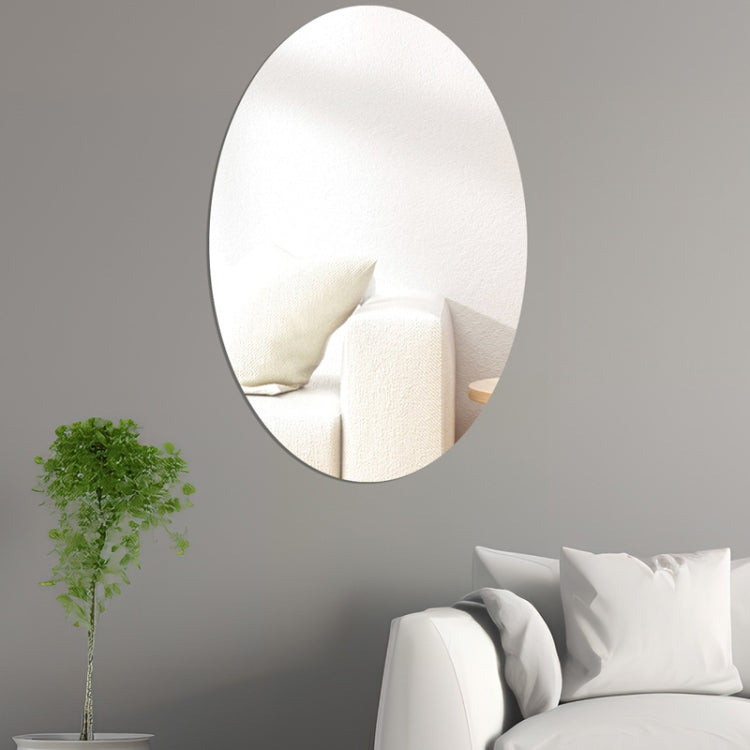 Oval Acrylic Mirror Stereo Wall Stickers Home Decoration Soft Mirror