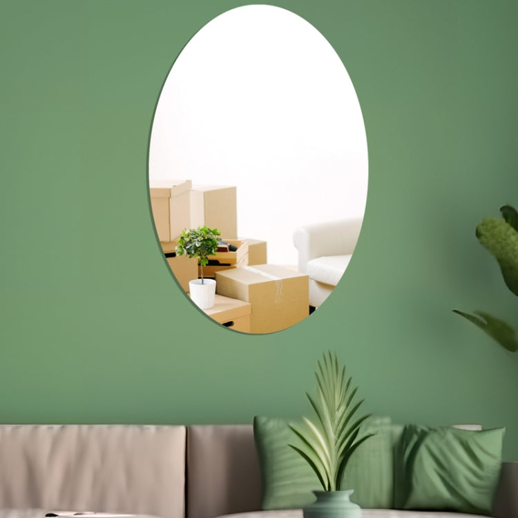 Oval Acrylic Mirror Stereo Wall Stickers Home Decoration Soft Mirror