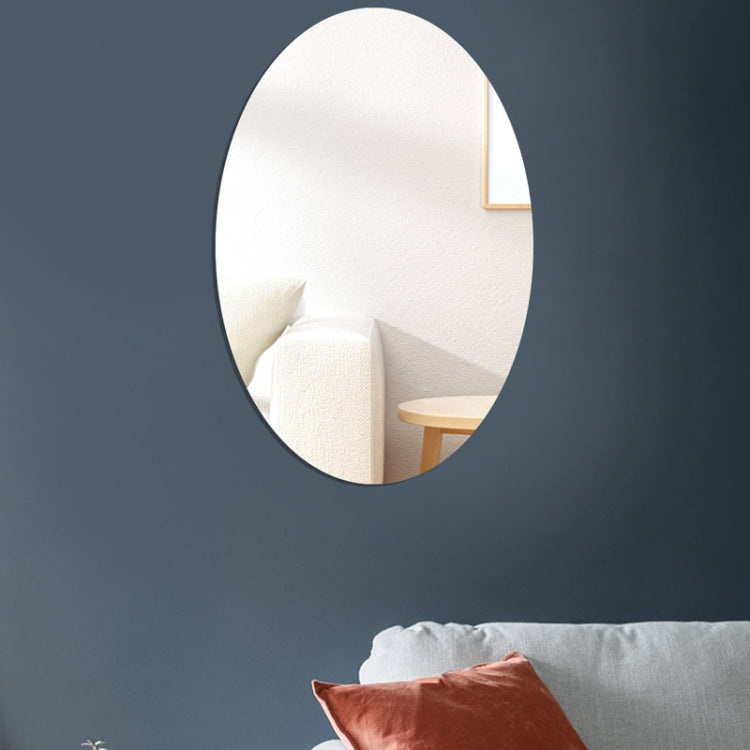 Oval Acrylic Mirror Stereo Wall Stickers Home Decoration Soft Mirror