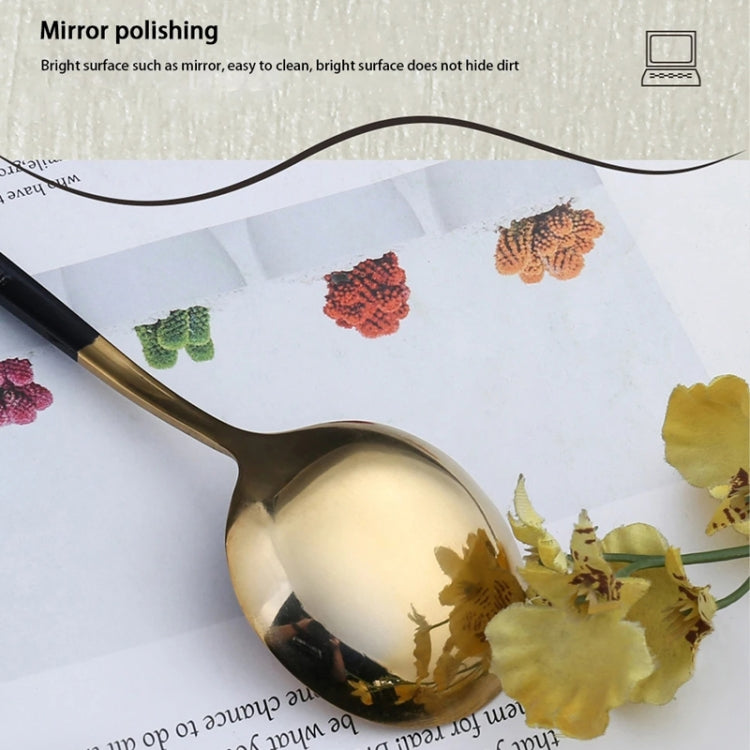 4pcs /Pack Stainless Steel Glossy Mirror Flatware Gift Set, With Tea Spoon