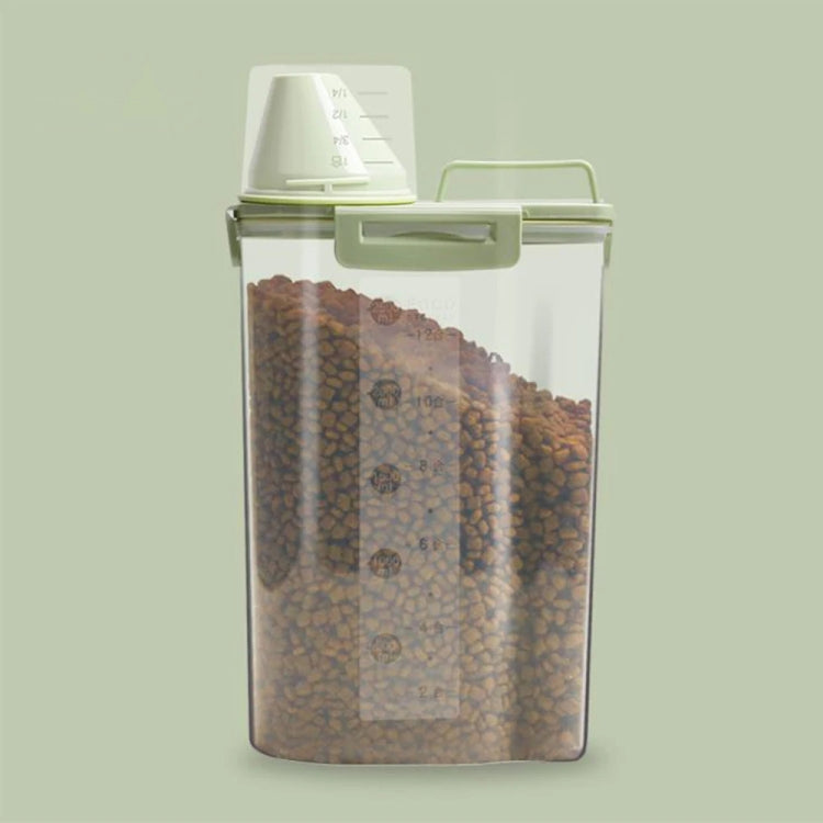 Pet Food Storage Bucket 4 Snap Dog Food Moisture Proof Sealed Storage Tank, 1.5L, 2.5L