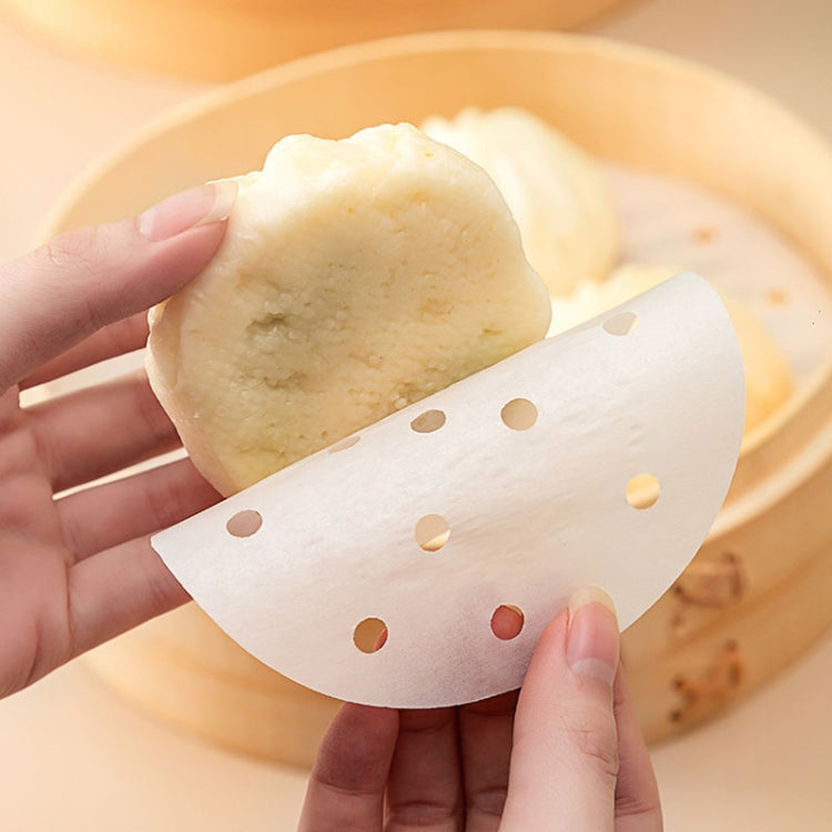 100pcs /Pack Steamer Paper Non-Stick Disposable Grease-Proof Paper Round Air Fryer Pad