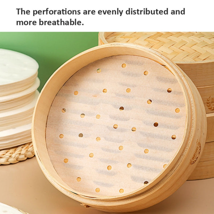 100pcs /Pack Steamer Paper Non-Stick Disposable Grease-Proof Paper Round Air Fryer Pad