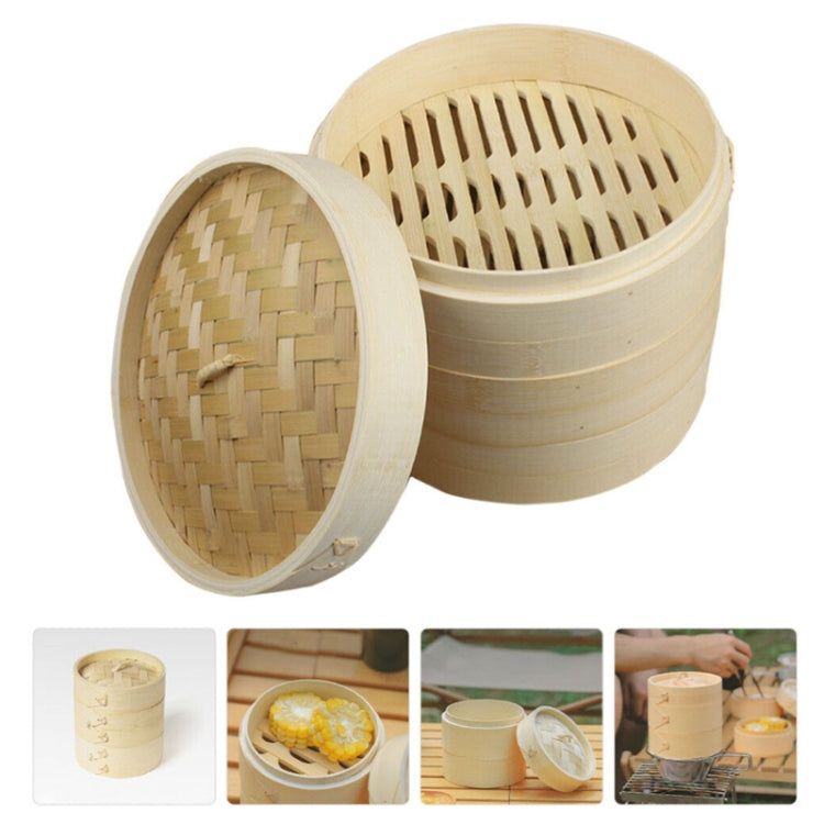 Bamboo Bun Steamer Food Veggie Steamer Basket, 21cm Cage, 27cm Cage