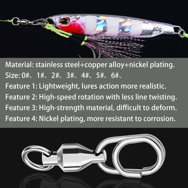 5pcs /Pack PROBEROS DAC006 Lure Baits 8-Type Rings Connector High-Speed Bearing Swivel Oval Pin Fishing Gear Accessories