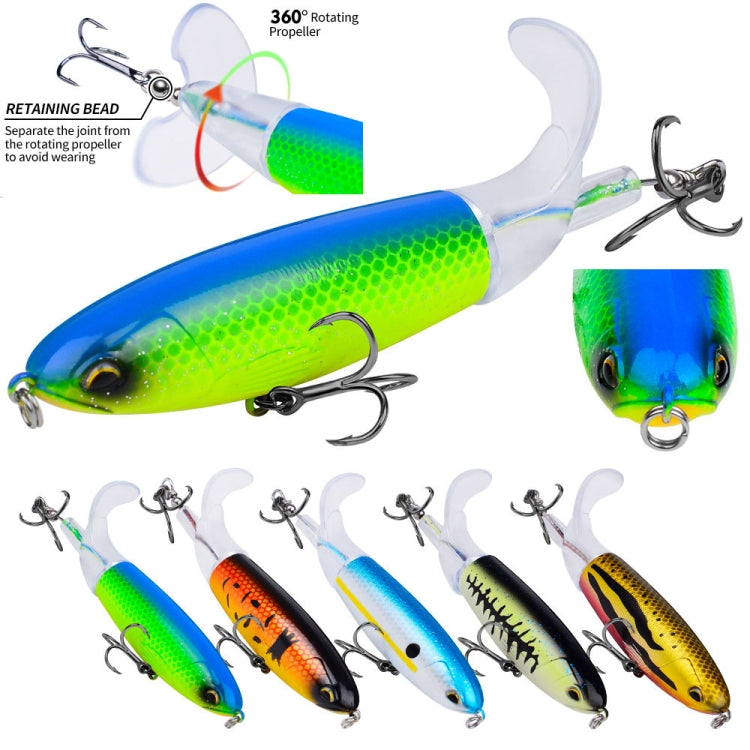 PROBEROS DW601 360 Degree Rotating Propeller Lures Topwater Tethered Tractor Floating Fake Fish Bait, 11.5cm/16.5g, 14.5cm/32.5g, 10.5cm/13.5g