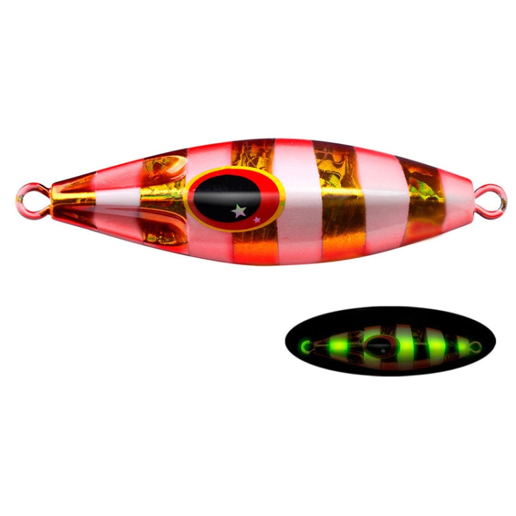 PROBEROS LF124 Deep Sea Iron Plate Lead Fish Fishing Lure Slow Sinking Rocking Luminous Boat Fishing Bait, 30g, 40g, 60g, 80g, 100g, 120g