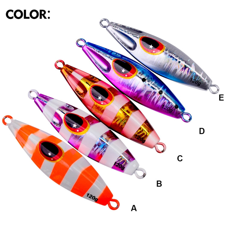 PROBEROS LF124 Deep Sea Iron Plate Lead Fish Fishing Lure Slow Sinking Rocking Luminous Boat Fishing Bait, 30g, 40g, 60g, 80g, 100g, 120g