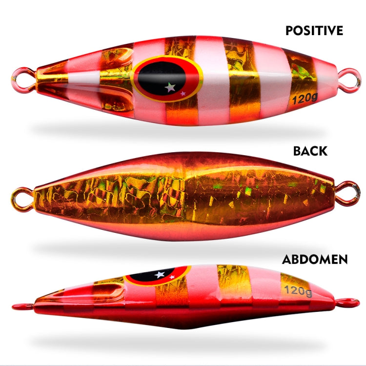 PROBEROS LF124 Deep Sea Iron Plate Lead Fish Fishing Lure Slow Sinking Rocking Luminous Boat Fishing Bait, 30g, 40g, 60g, 80g, 100g, 120g