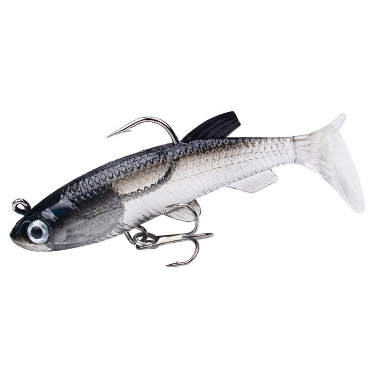 PROBEROS DW6087 T-Tail Lead Fish Soft Lure Sea Bass Boat Fishing Bionic Fake Bait, 7.5cm/13.5g