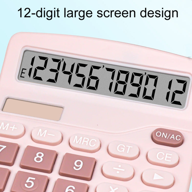 12-Digit Large Screen Solar Dual Power Calculator Student Exam Accounting Office Supplies