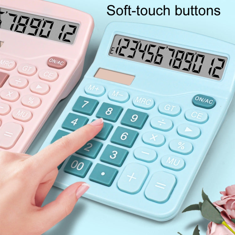 12-Digit Large Screen Solar Dual Power Calculator Student Exam Accounting Office Supplies