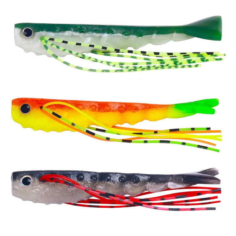 HENGJIA SO175 Two Color Split Fork Soft Bait Freshwater Fishing Salmon Lures