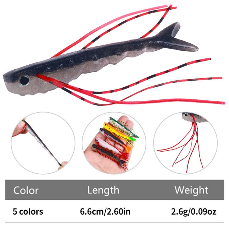HENGJIA SO175 Two Color Split Fork Soft Bait Freshwater Fishing Salmon Lures