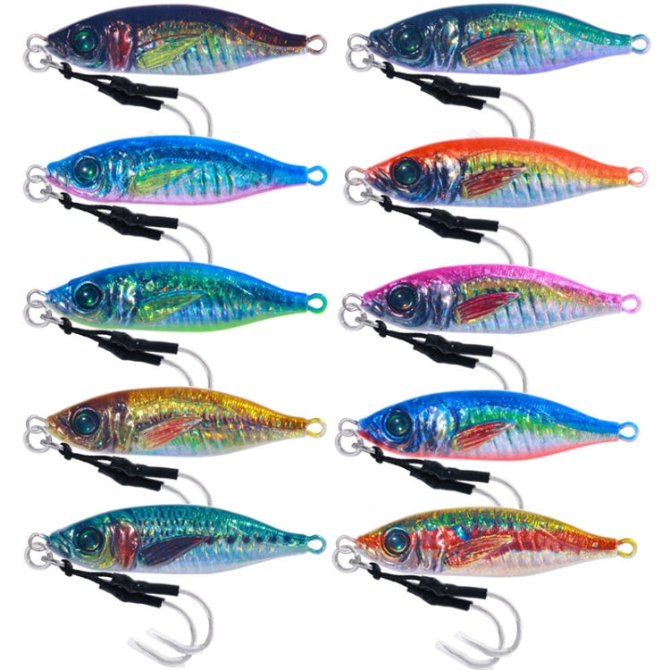 10colors /Set HENGJIA Iron Plate Lead Fish Dummy Bait Slow Cranking Sea Fishing Lures, 30g, 40g, 60g, 80g