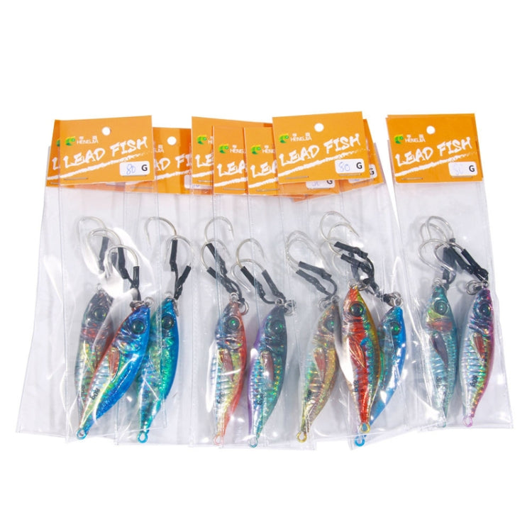 10colors /Set HENGJIA Iron Plate Lead Fish Dummy Bait Slow Cranking Sea Fishing Lures, 30g, 40g, 60g, 80g