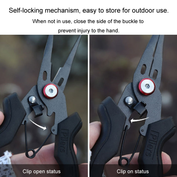 Teflon Stainless Steel Multifunctional Fishing Pliers Anti-slip Cutting Line Open Ring Fishing Tools