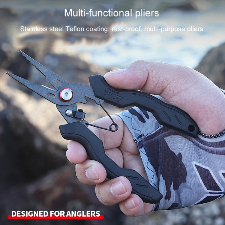 Teflon Stainless Steel Multifunctional Fishing Pliers Anti-slip Cutting Line Open Ring Fishing Tools