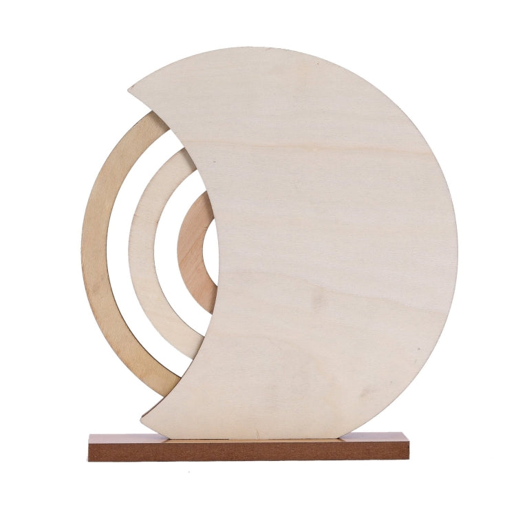 Wooden Manual Rotating Perpetual Calendar Home Decoration Ornaments, Moon, Ferris Wheel, Shovel