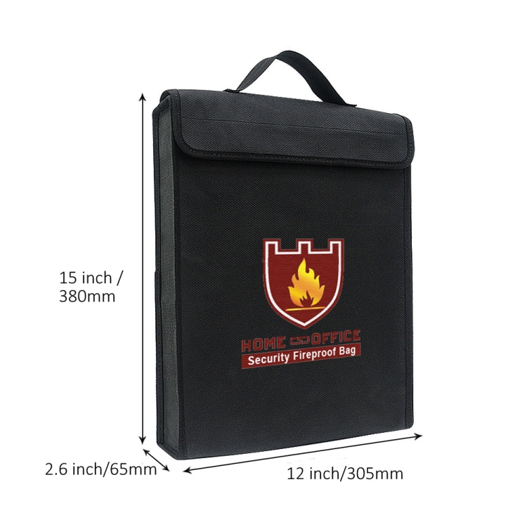 1000 Degrees Celsius Fireproof Document Bag Important Waterproof Document Holder With Handle, 15x12x2.6 Inch
