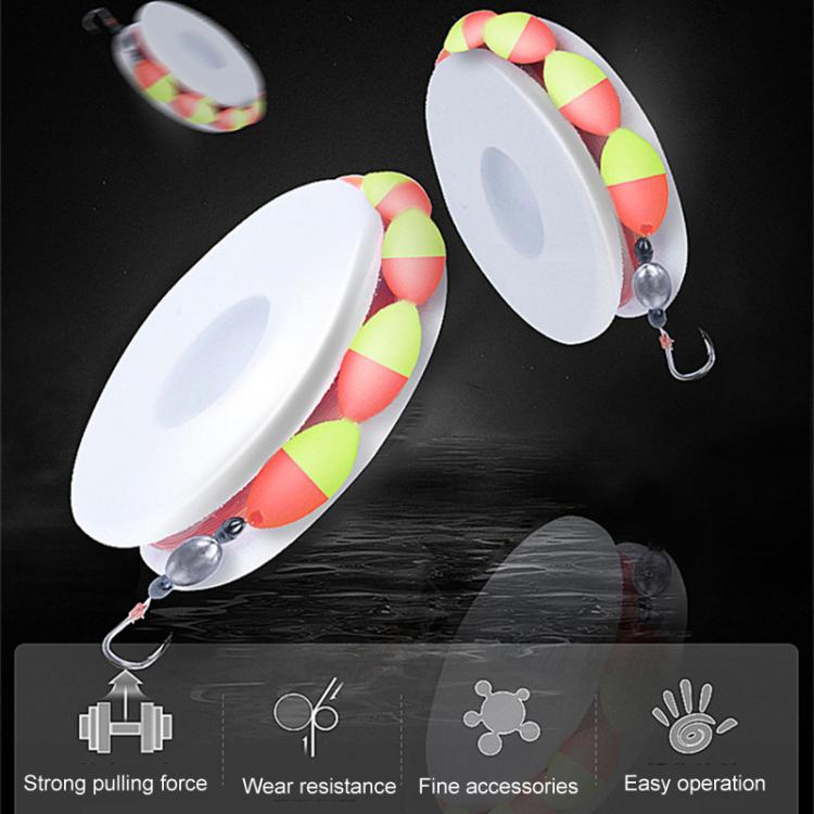 10pcs /Pack  3.6m Traditional Seven Star Fishing Float Line Set With Single Hook, 2.0