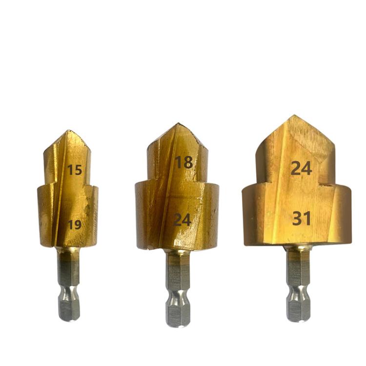 20 / 25 / 32 Hexagonal Shank PPR Step Drill Bits Leak Repairing And Connecting Tools