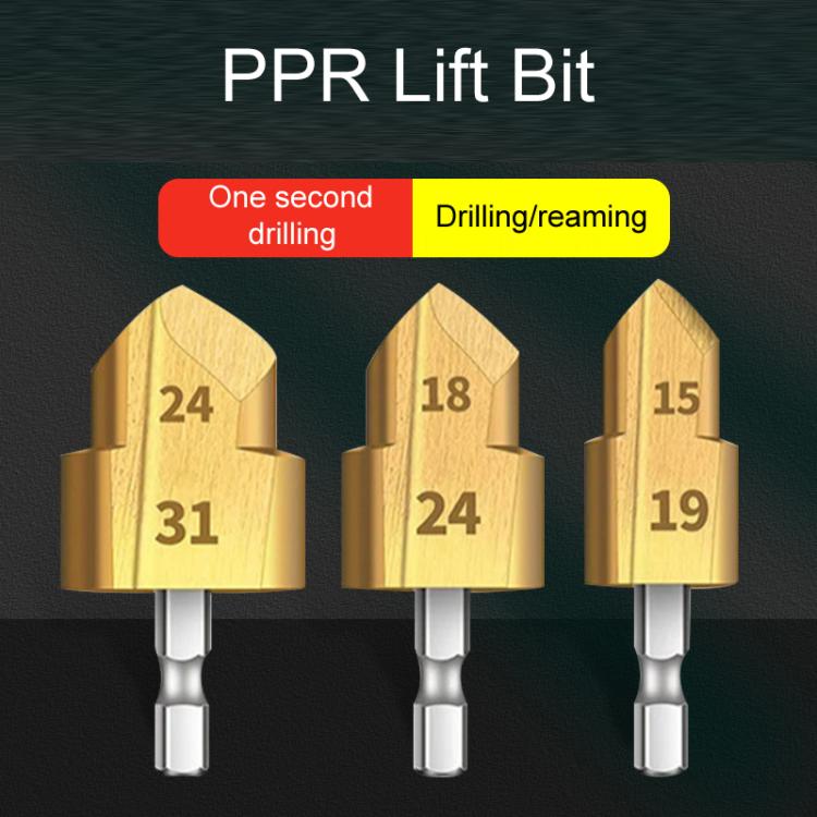20 / 25 / 32 Hexagonal Shank PPR Step Drill Bits Leak Repairing And Connecting Tools