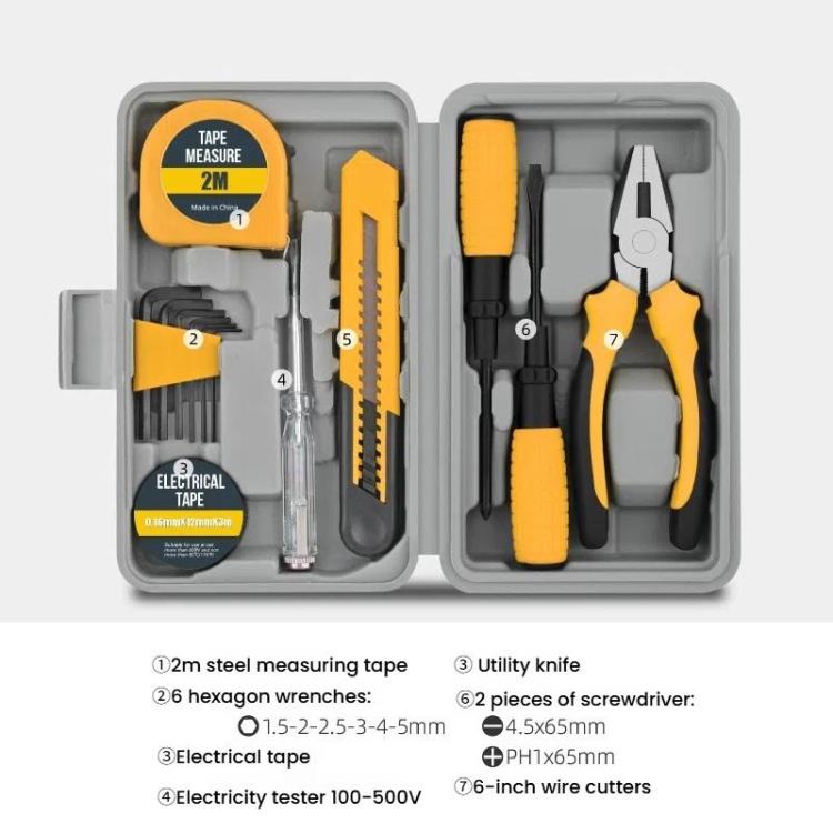 Multifunctional Home Hardware Tools Repair Hand Toolbox Combination Set, 13pcs /Set Cutter Model Pink, 13pcs /Set Cutter Model Yellow, 24pcs /Set Pliers Upgrade Yellow, 24pcs /Set Pliers Upgrade Pink, 19pcs /Set Upgrade Yellow, 19pcs /Set Upgrade Pink ...