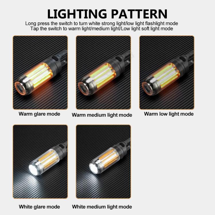 Rechargeable Dual Light Source Camping Lantern & Flashlight Warm/White Portable Outdoor Light, 8 Tungsten Filaments, 4 Tungsten Filaments