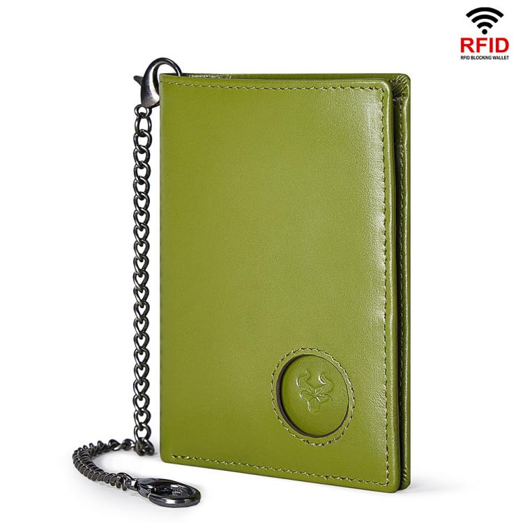 Compatible With Airtag HUMERPAUL BP798 Leather Wallet With Tracker Hole RFID Pull-Out Card Holder Card Case