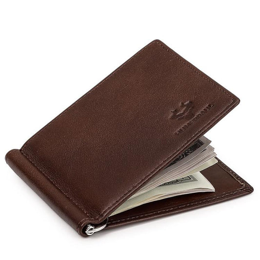 HUMERPAUL BP827 Simple Leather Wallet Lightweight Men Card Holder